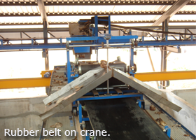 Belt on crane.